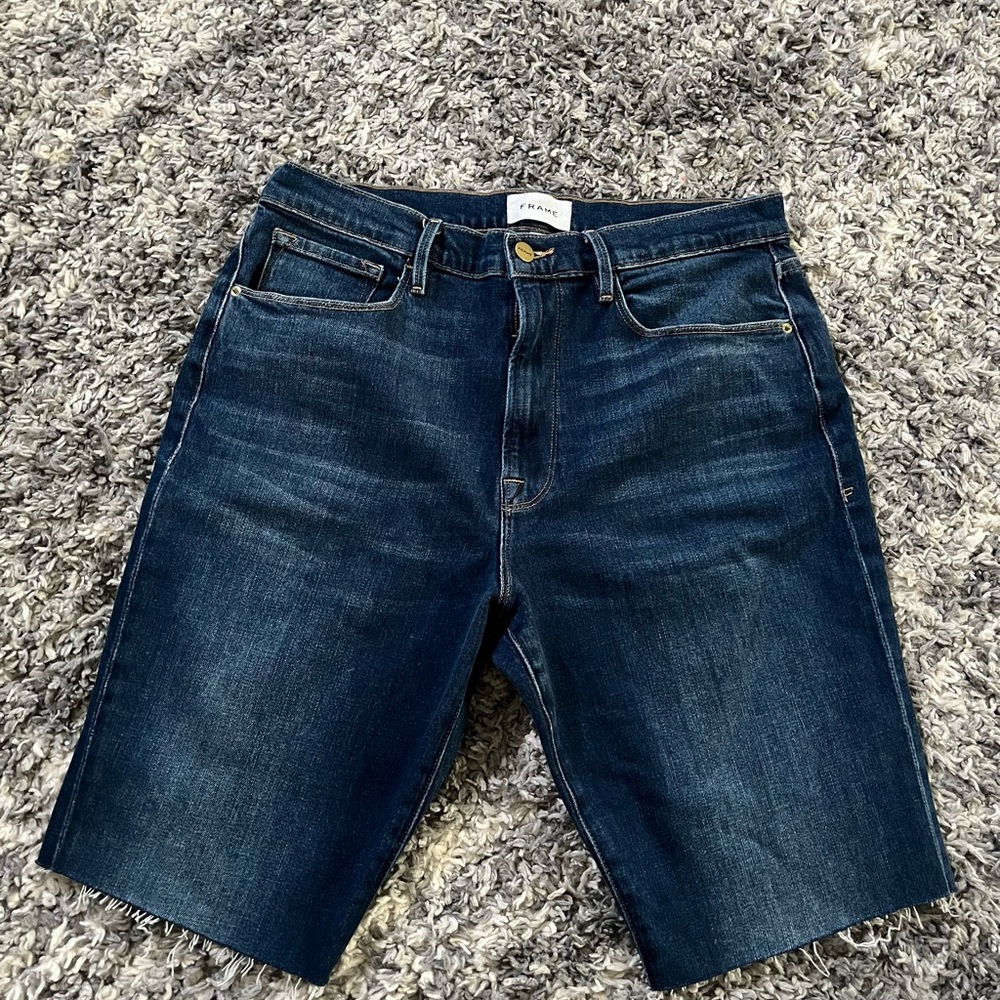 FRAME Denim Blue Men's L’Homme Cutoff Shorts Sz 32